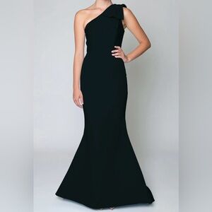 Alexia Maria One Shoulder Silk Faille Mermaid Gown